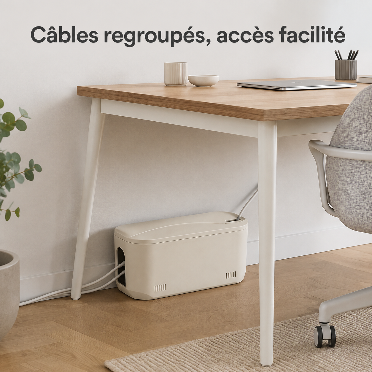 Boîte Cache-Câbles avec Couvercle