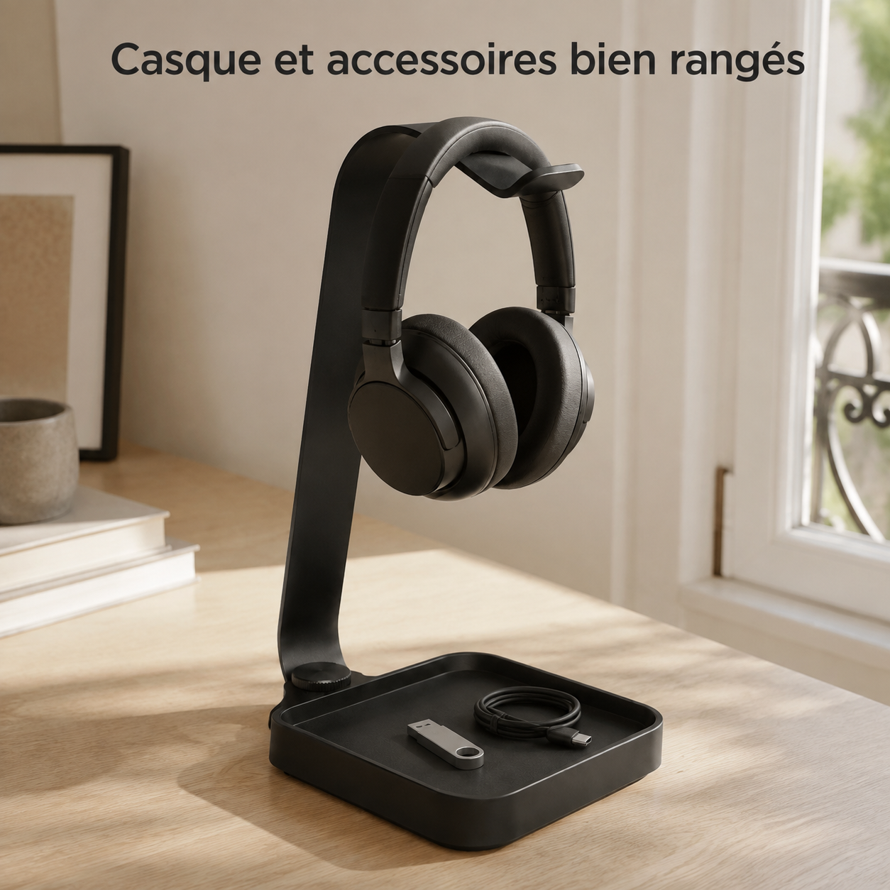 Support de Casque avec Vide-Poches