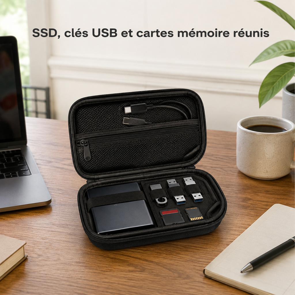 Étui Rigide pour SSD et Clés USB