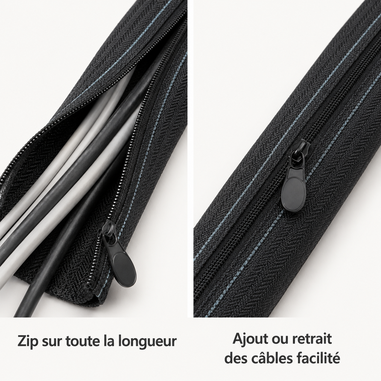 Gaine Zippée pour Câbles - 2 m