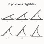 Support Pliable pour Ordinateur Portable - 6 Positions