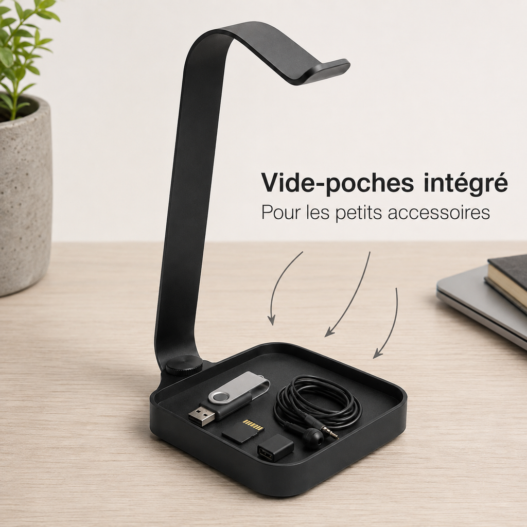 Support de Casque avec Vide-Poches