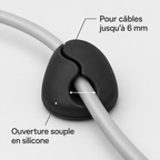 Clips Organisateurs de Câbles - Lot de 6