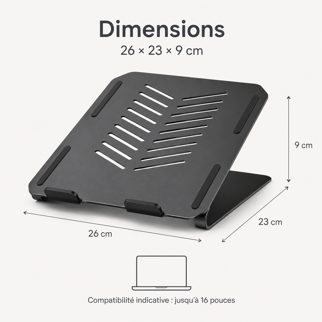 Support Ventilé Passif pour Ordinateur Portable
