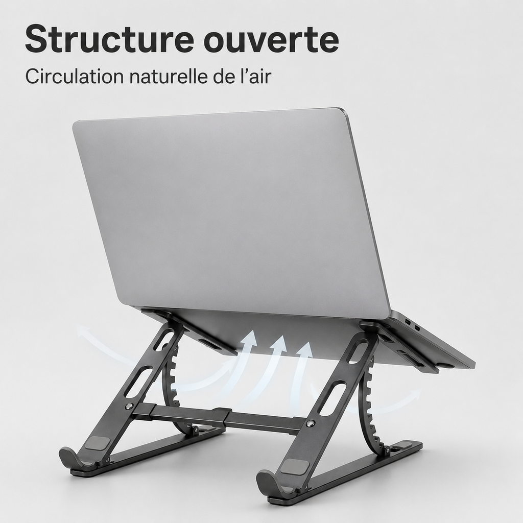 Support Pliable pour Ordinateur Portable - 6 Positions